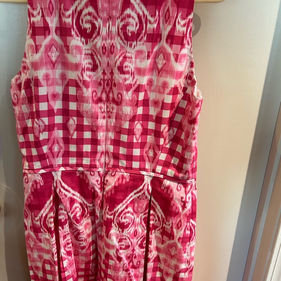 Tahari pink and white muted midi dress - Picture 2 of 3